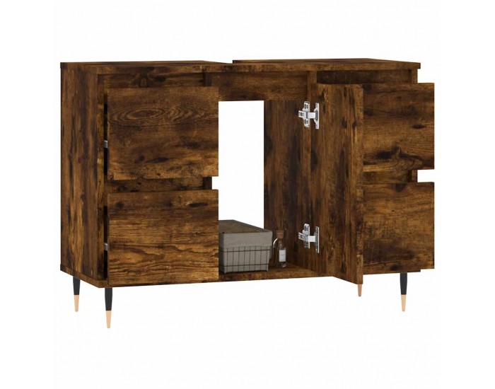 Sonata H Шкаф за баня, опушен дъб, 80x33x60 см, инженерно дърво