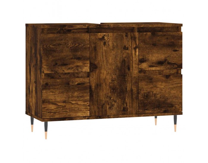 Sonata H Шкаф за баня, опушен дъб, 80x33x60 см, инженерно дърво