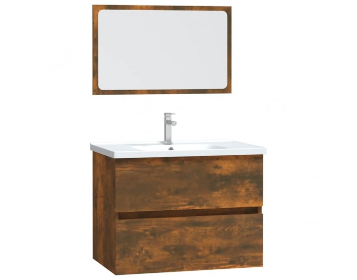 Sonata H Комплект мебели за баня от 2 части, опушен дъб, инженерно дърво