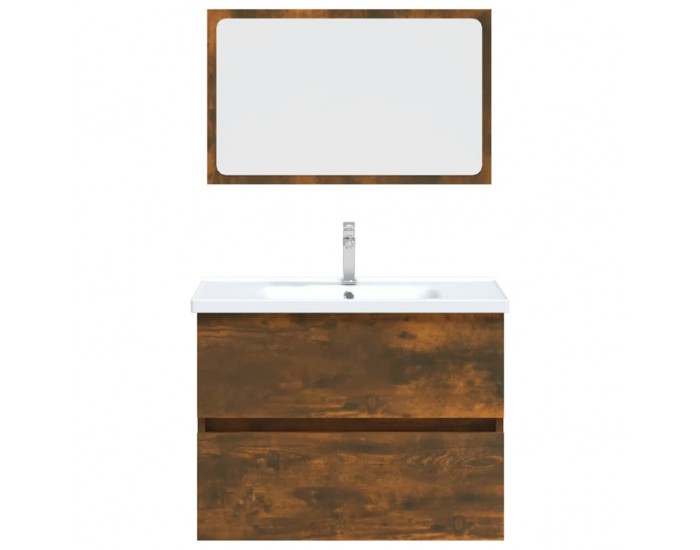 Sonata H Комплект мебели за баня от 2 части, опушен дъб, инженерно дърво