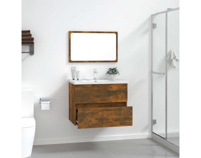 Sonata H Комплект мебели за баня от 2 части, опушен дъб, инженерно дърво