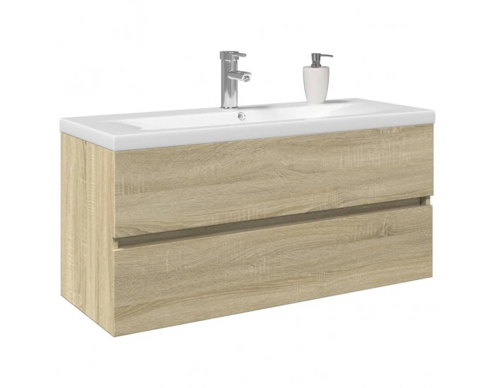 Sonata H Комплект мебели за баня от 2 части, керамика и инженерно дърво