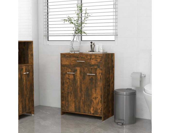 Sonata H Шкаф за баня, опушен дъб, 60x33x80 см, инженерно дърво