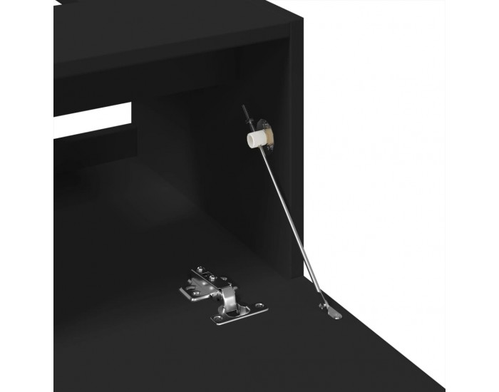 Sonata H Долен шкаф за мивка, черен, 40x37x59 см, инженерно дърво