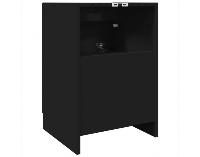 Sonata H Долен шкаф за мивка, черен, 40x37x59 см, инженерно дърво