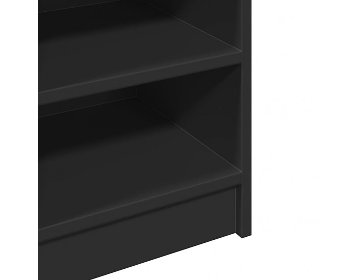 Sonata H Долен шкаф за мивка, черен, 90x29x55 см, инженерно дърво