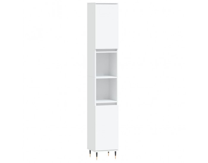 Sonata H Комплект мебели за баня от 3 части, бял, инженерно дърво