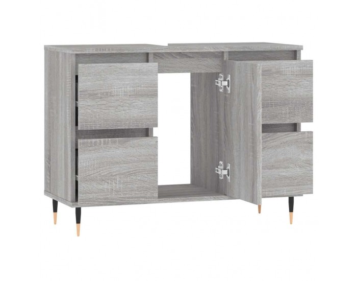 Sonata H Шкаф за баня, сив сонома, 80x33x60 см, инженерно дърво