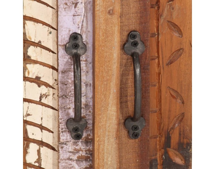 Sonata H Комплект мебели за баня 4 части масивна регенерирана дървесина