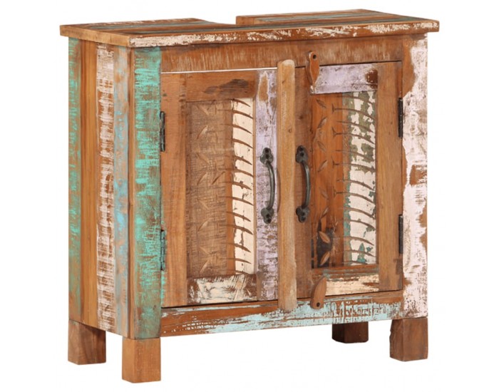 Sonata H Комплект мебели за баня 4 части масивна регенерирана дървесина