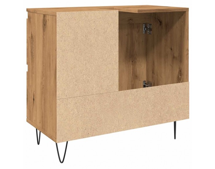 Sonata H Шкаф за мивка за баня, дъб артизан, 65x33x60см, инженерно дърво