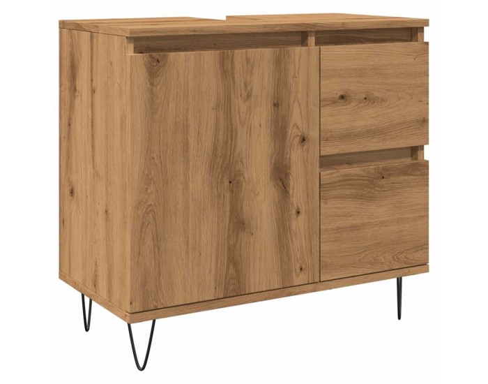 Sonata H Шкаф за мивка за баня, дъб артизан, 65x33x60см, инженерно дърво