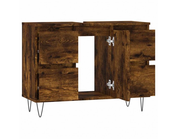 Sonata H Шкаф за баня, опушен дъб, 80x33x60 см, инженерно дърво