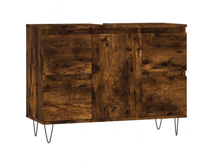 Sonata H Шкаф за баня, опушен дъб, 80x33x60 см, инженерно дърво