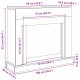 Sonata H Облицовка за камина дъб артизан 100x30x87,5 см инженерно дърво