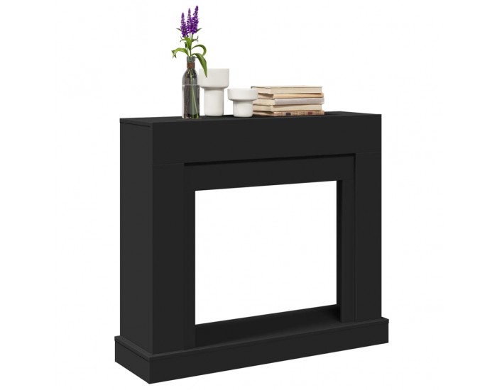 Sonata H Облицовка за камина, черна, 100x30x87,5 см, инженерно дърво