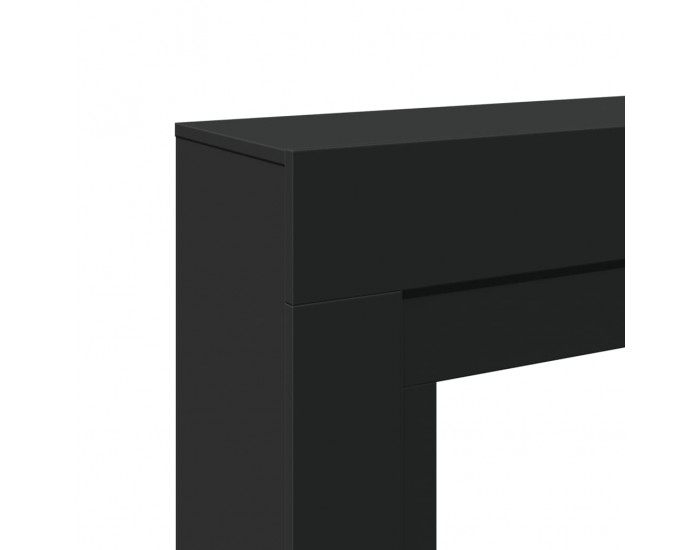 Sonata H Облицовка за камина, черна, 100x30x87,5 см, инженерно дърво