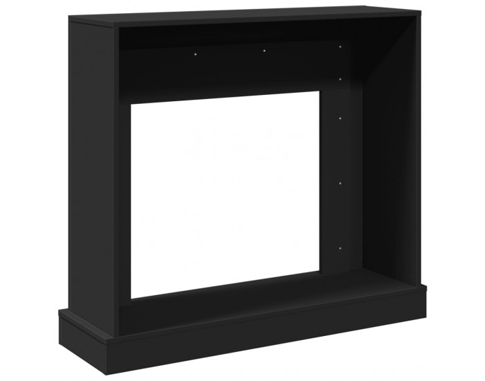 Sonata H Облицовка за камина, черна, 100x30x87,5 см, инженерно дърво