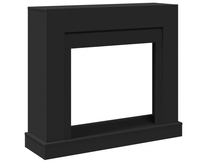 Sonata H Облицовка за камина, черна, 100x30x87,5 см, инженерно дърво