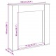 Sonata H Облицовка за камина опушен дъб 100x20x100 см инженерно дърво
