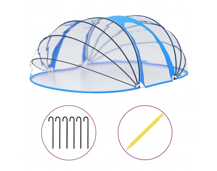 Sonata H Купол за басейн, овален, 530x410x210 см