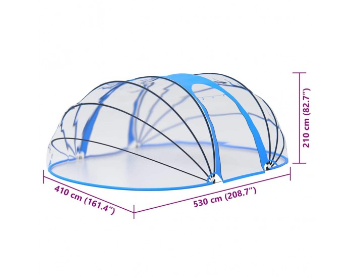 Sonata H Купол за басейн, овален, 530x410x210 см