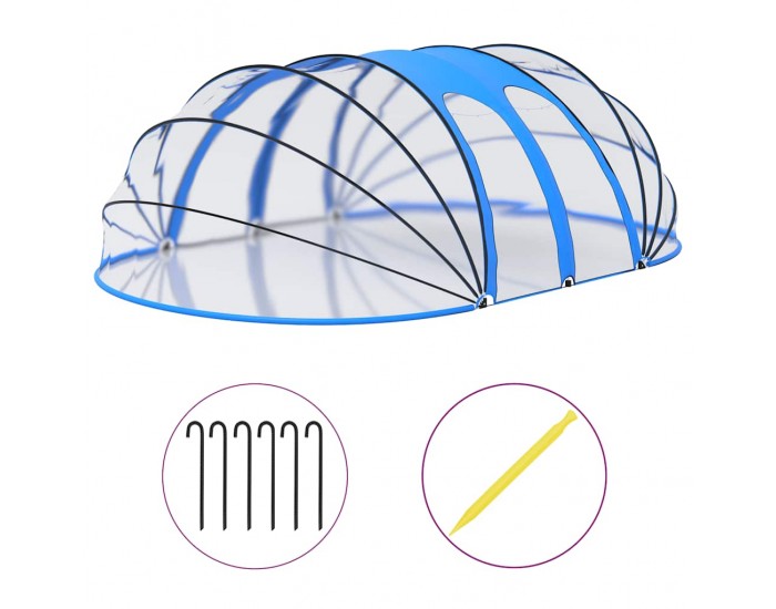 Sonata H Купол за басейн, овален, 620x410x210 см