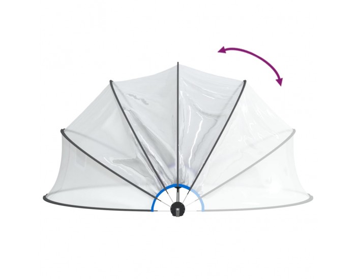 Sonata H Купол за басейн, кръгъл, 406x203 см, PVC