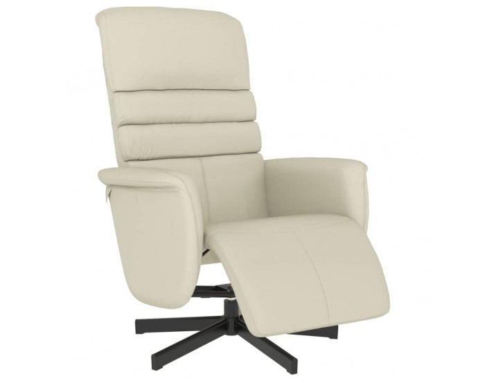 Sonata H Реклайнер с опора за крака, кремав, изкуствена кожа