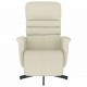 Sonata H Реклайнер с опора за крака, кремав, изкуствена кожа