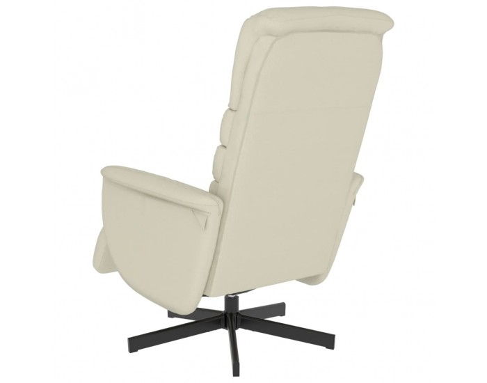 Sonata H Реклайнер с опора за крака, кремав, изкуствена кожа