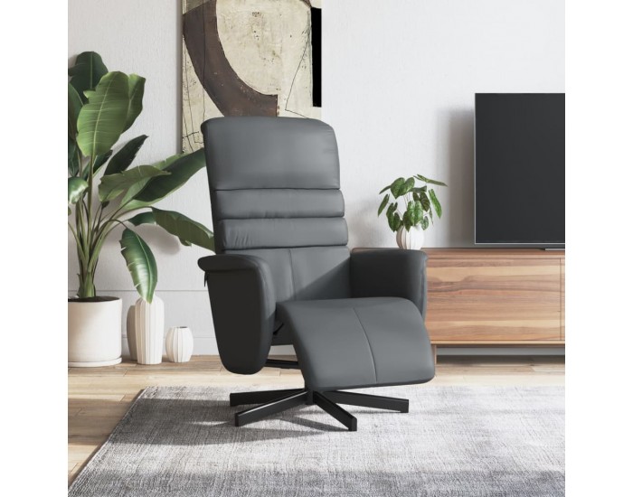 Sonata H Наклоняем стол с поставка за крака, сив, изкуствена кожа