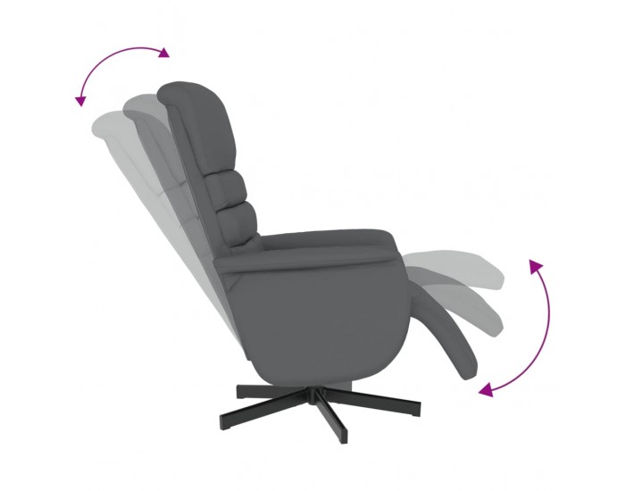 Sonata H Наклоняем стол с поставка за крака, сив, изкуствена кожа