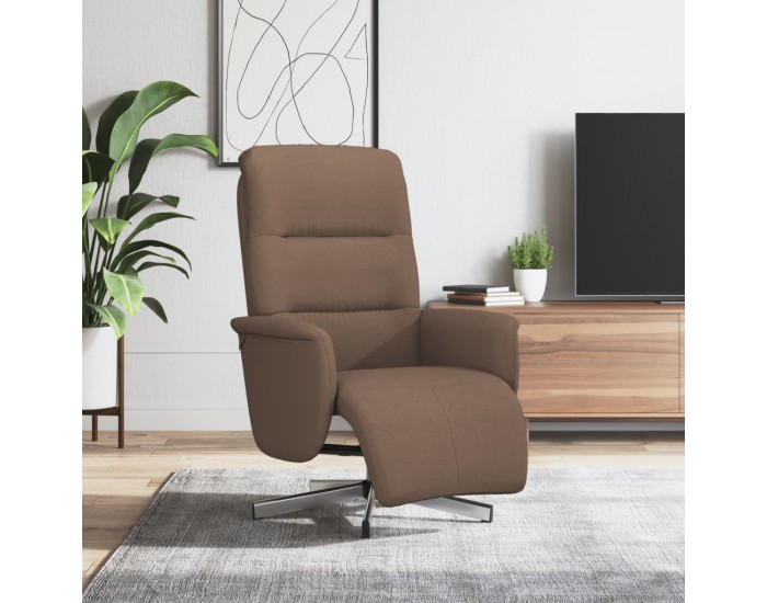 Sonata H Реклайнер стол с поставка за крака, кафяв, плат
