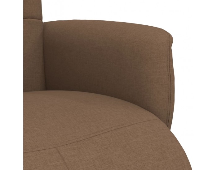 Sonata H Реклайнер стол с поставка за крака, кафяв, плат