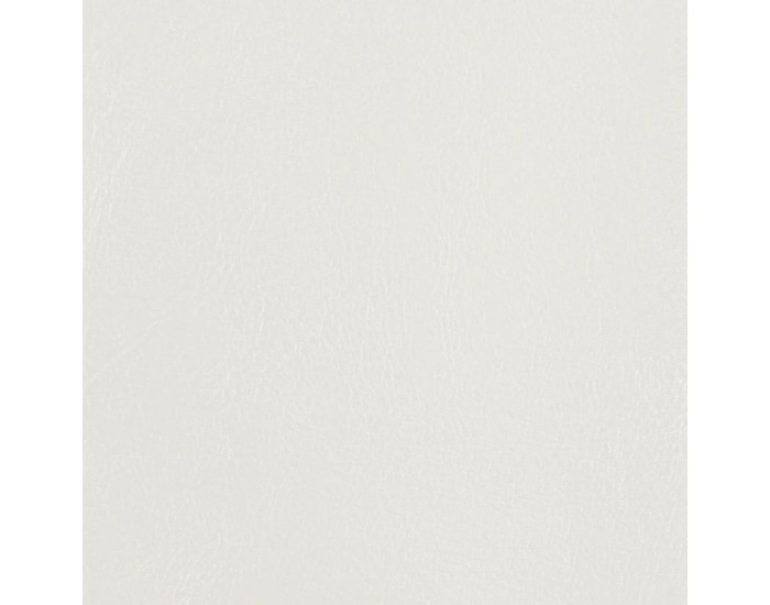 Sonata H Объл фотьойл с табуретка за крака, бял, изкуствена кожа