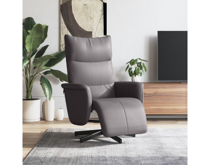 Sonata H Наклоняем стол с поставка за крака, сив, изкуствена кожа