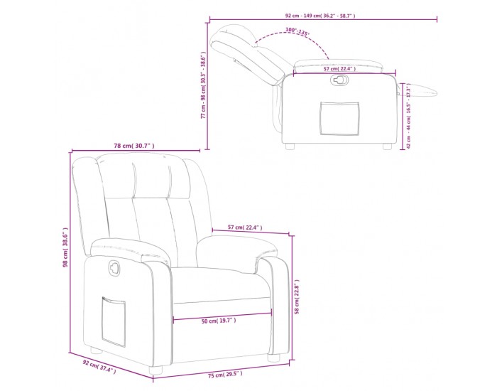 Sonata H Наклоняем стол, червен, изкуствена кожа