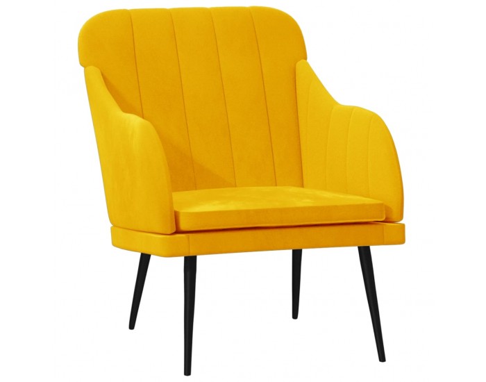 Sonata H Кресло, жълто, 63x76x80 см, кадифе