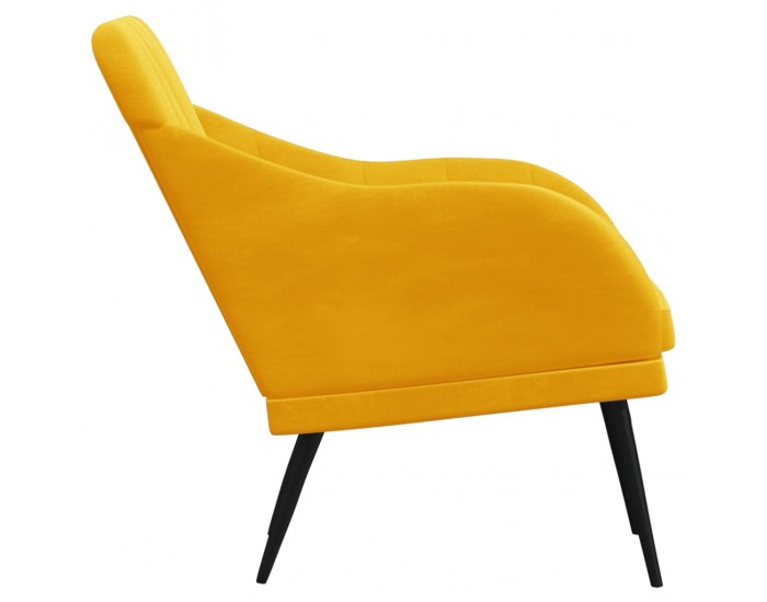 Sonata H Кресло, жълто, 63x76x80 см, кадифе