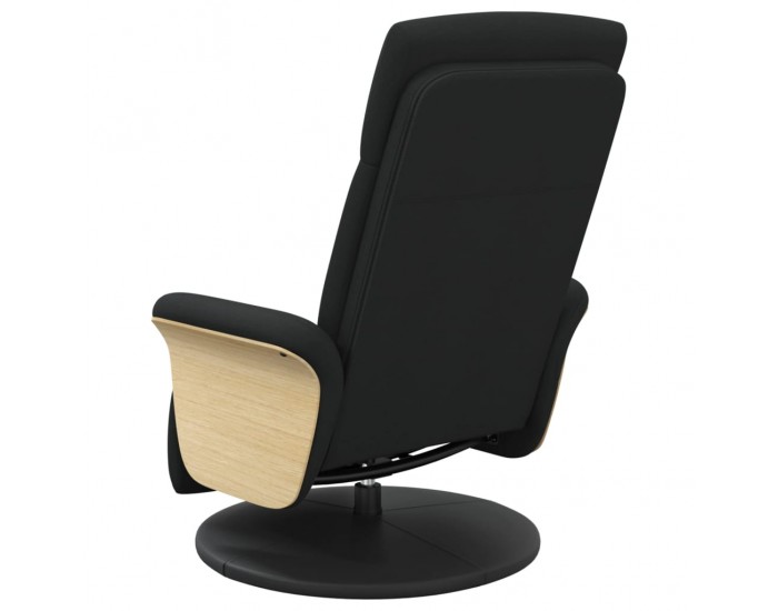 Sonata H Релаксиращ стол с опора за крака, черен, текстил