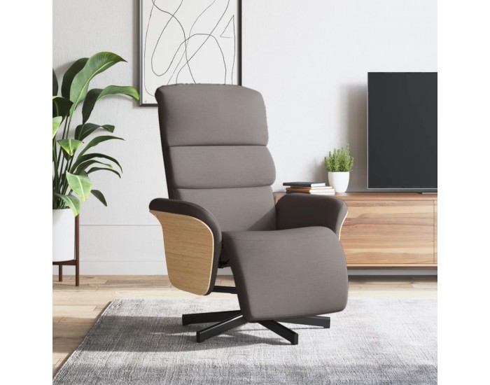 Sonata H Реклайнер стол с поставка за крака, таупе, текстил