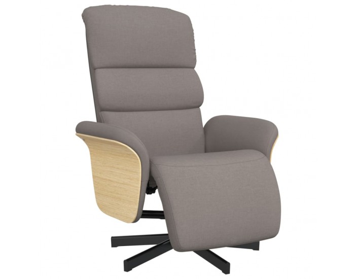 Sonata H Реклайнер стол с поставка за крака, таупе, текстил