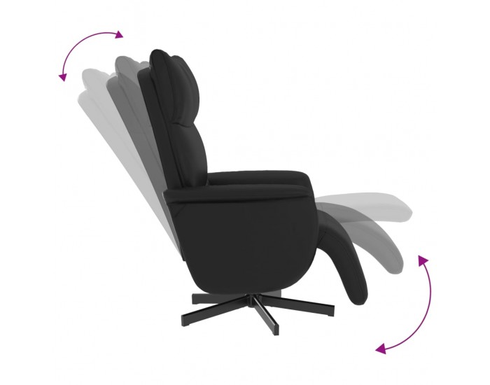 Sonata H Наклоняем стол с поставка за крака,черен, изкуствена кожа