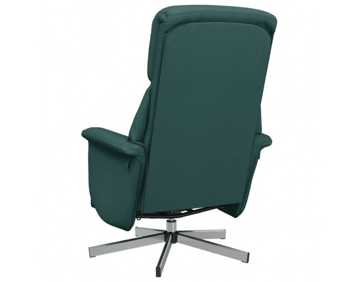 Sonata H Масажен реклайнер стол с поставка за крака, тъмнозелен, текстил