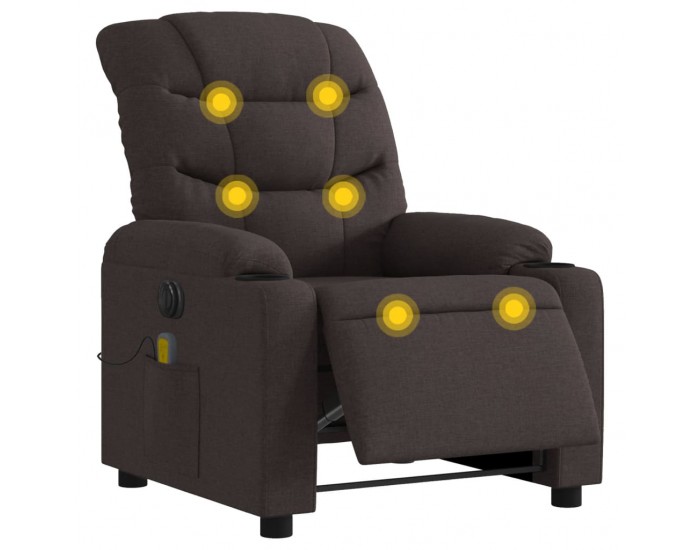 Sonata H Електрически масажен наклоняем стол, тъмнокафяв, текстил