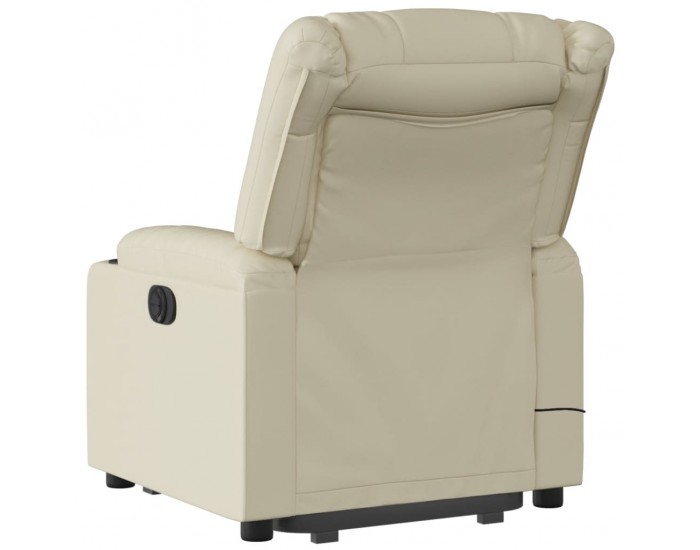 Sonata H Електрически изправящ масажен реклайнер стол, кремав, еко кожа