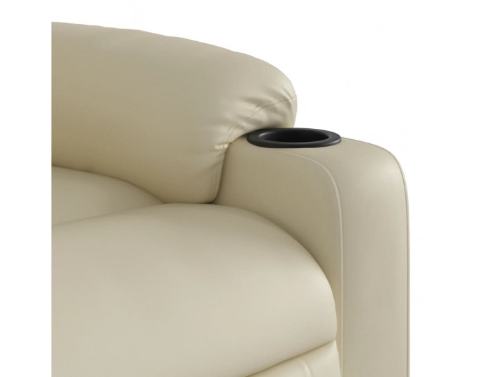 Sonata H Електрически изправящ масажен реклайнер стол, кремав, еко кожа