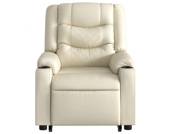 Sonata H Електрически изправящ масажен реклайнер стол, кремав, еко кожа