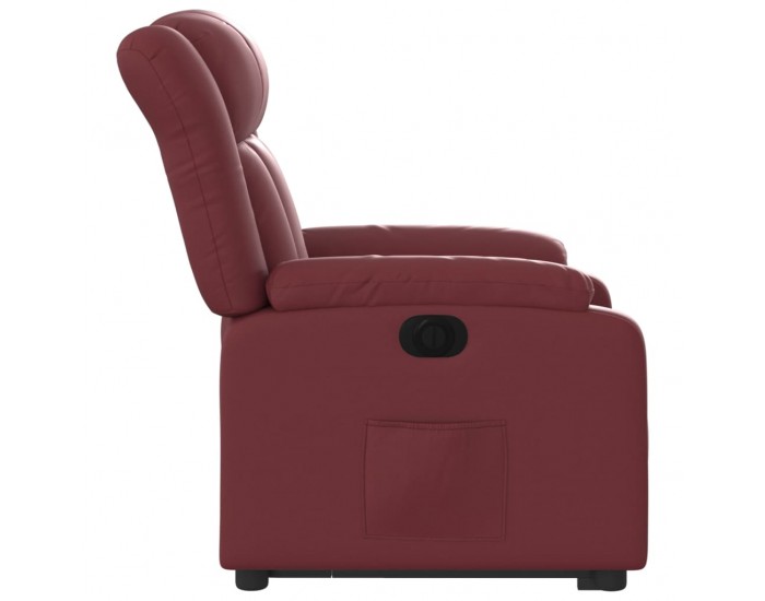 Sonata H Електрически изправящ реклайнер стол, виненочервен, еко кожа